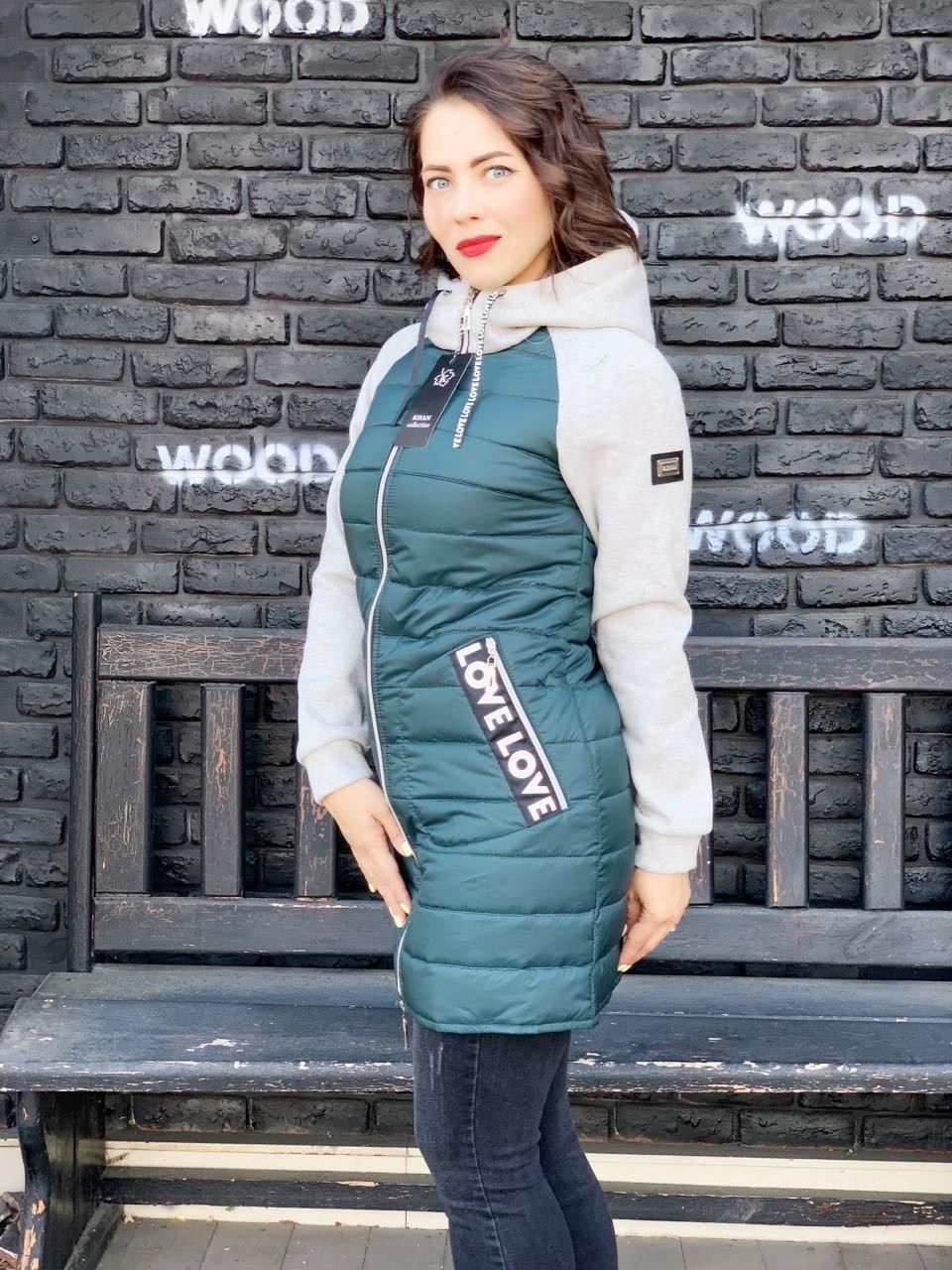 

Куртка Khan с трикотажным рукавом демисезонная темно-зеленая  3XL, Куртка Khan с трикотажным рукавом демисезонная темно-зеленая 54 3XL