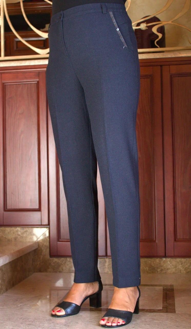 

Утепленные брюки Classic Fashion батал на резинке темно-синего цвета  5XL, Утепленные брюки Classic Fashion батал на резинке темно-синего цвета 58 5XL