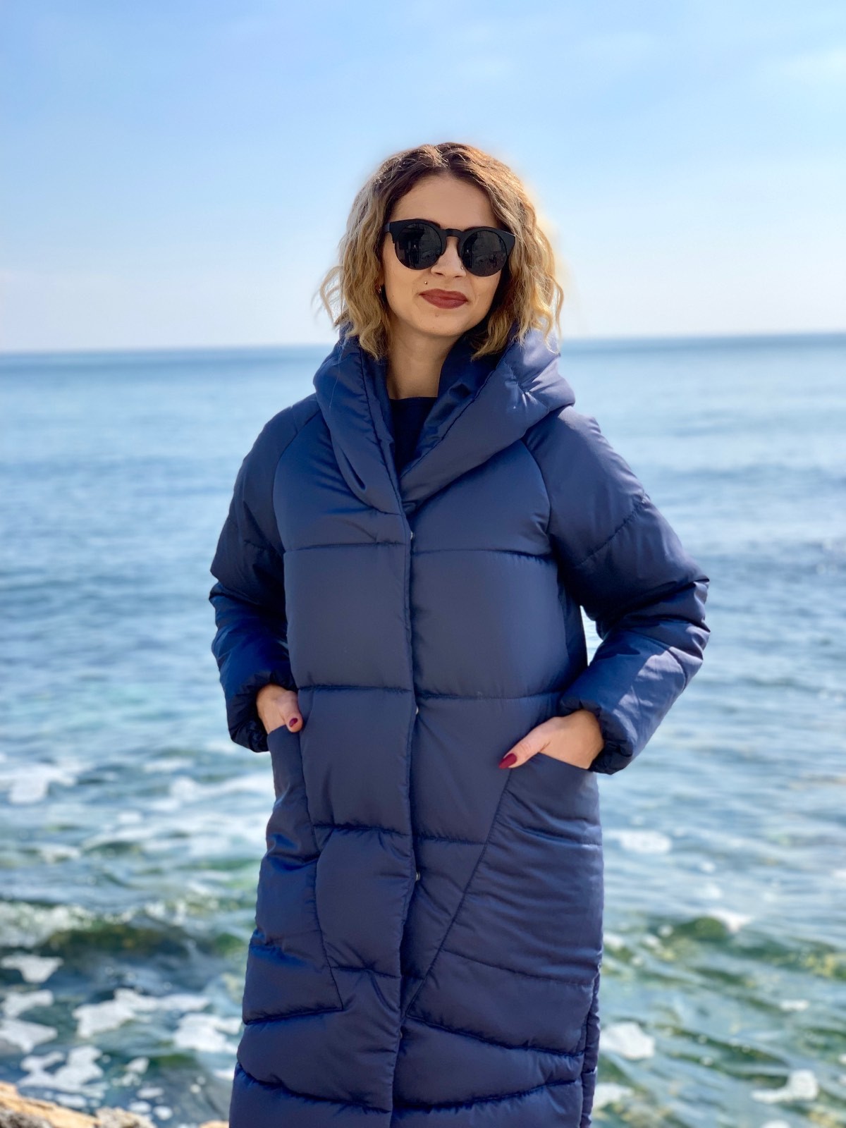 

Куртка кокон зима MaLika синий - XL-XXL, Куртка кокон зима MaLika синий 50-52 XL-XXL