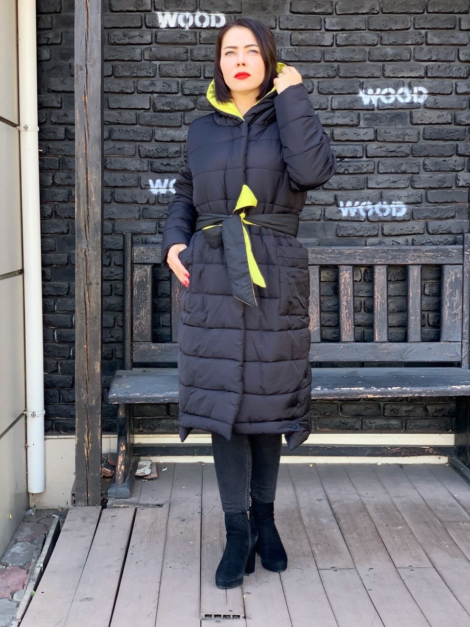 

Куртка MaLika женская зимняя непромокаемая черный с желтым, Куртка MaLika женская зимняя непромокаемая черный с желтым 54-56