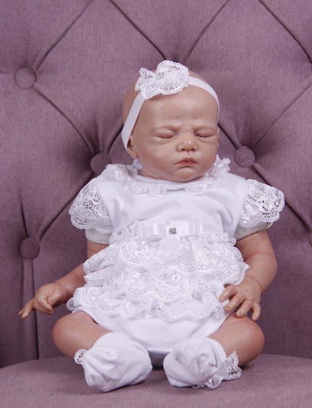 

Нарядный костюм для девочки на выписку из роддома Lari Barbie 56-62 см белый