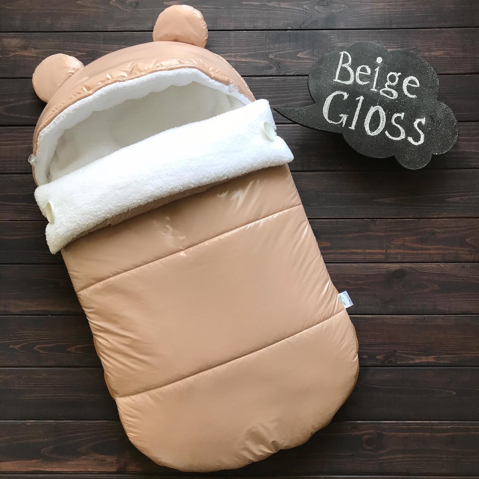 

Конверт кокон зимний для девочки Gloss 70х40 см бледно-розовый