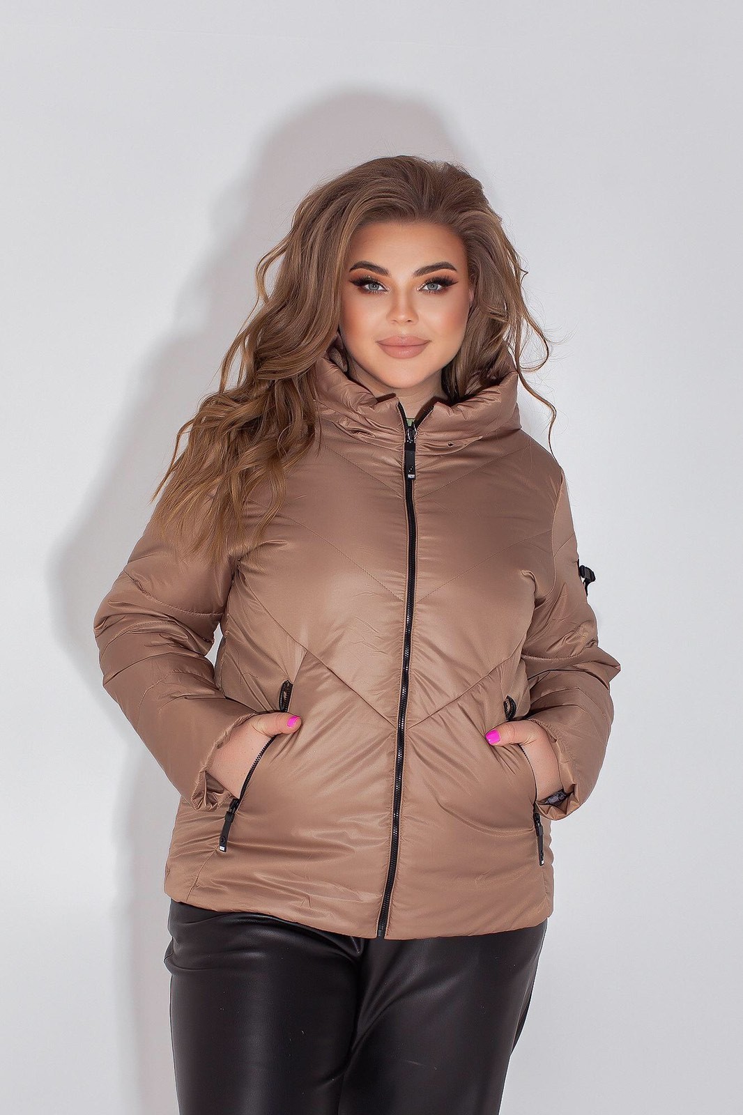 

Куртка Khan демисезонная кофе с молоком 58 5XL