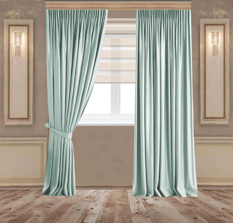 

Комплект штор Декор-Ин Бархатные 245x300 см 2 шт Мятные (Vi 101559)