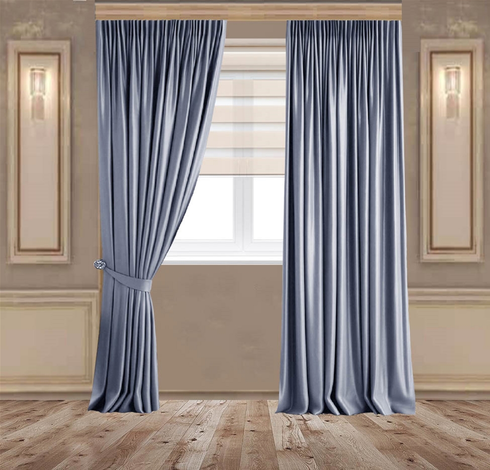 

Комплект штор Декор-Ин Бархатные 245x200 см 2 шт Голубые (Vi 101599)