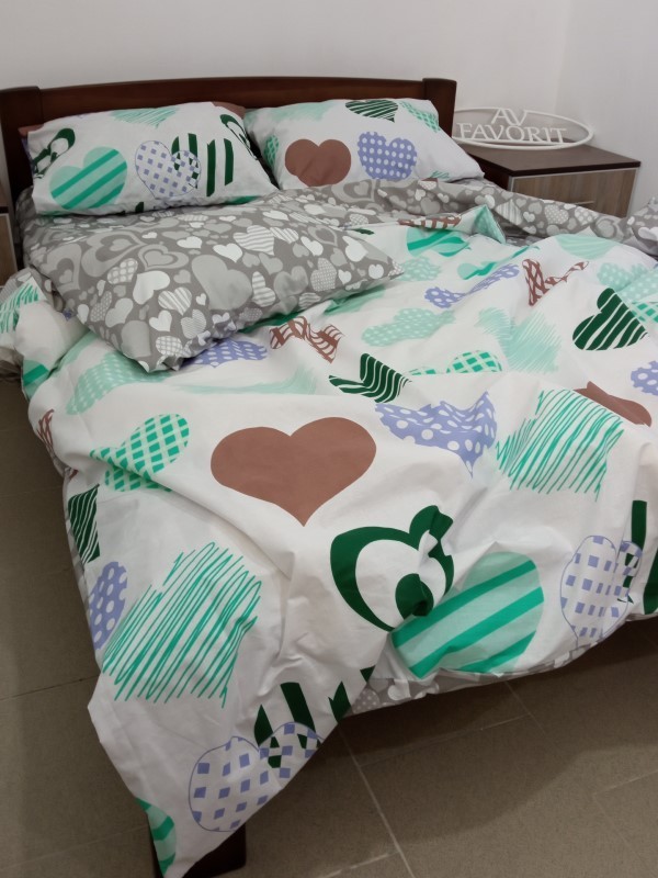 

Комплект постельного белья AV-favorit Бязь Люкс 180*220 Сердечки (b-02102)