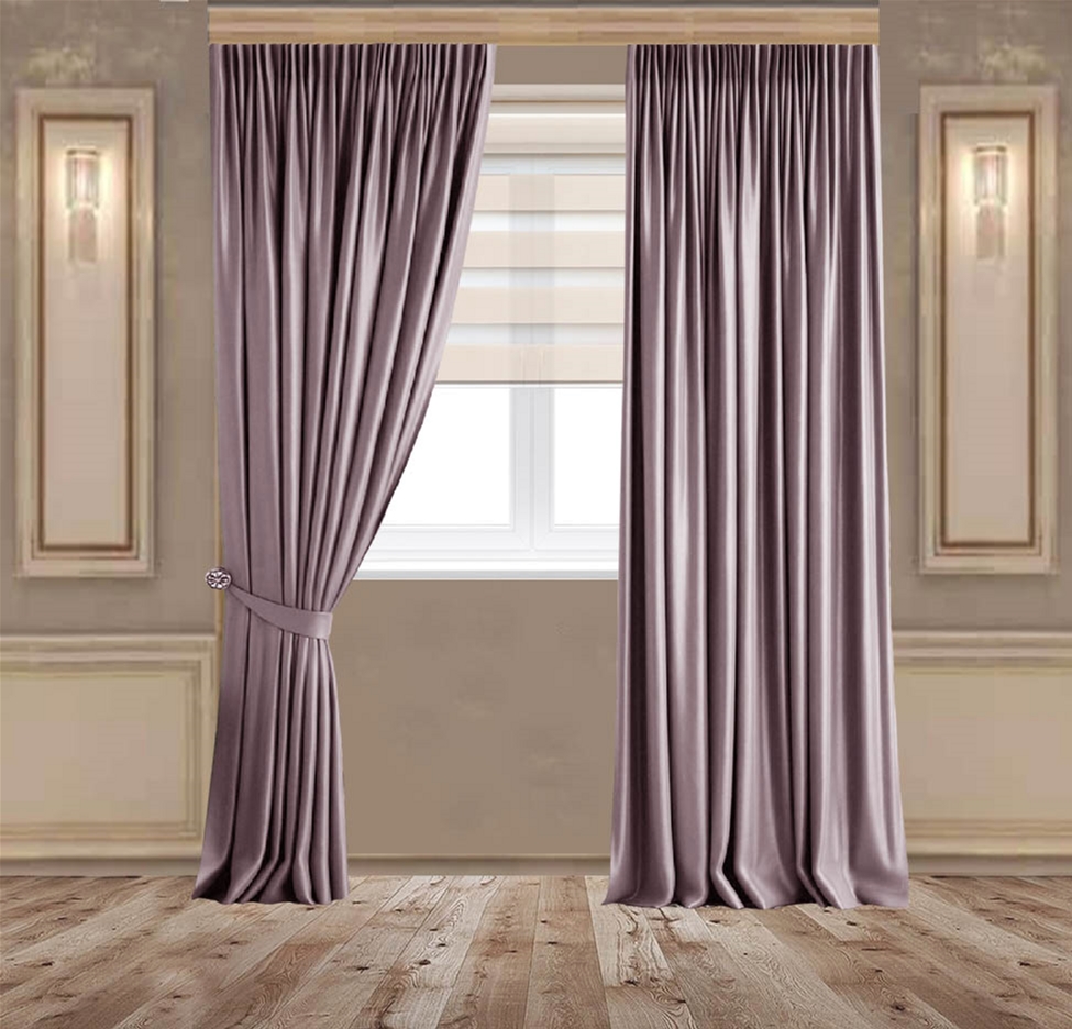 

Комплект штор Декор-Ин Бархатные 275x300 см 2 шт Серо-розовые (Vi 101673)