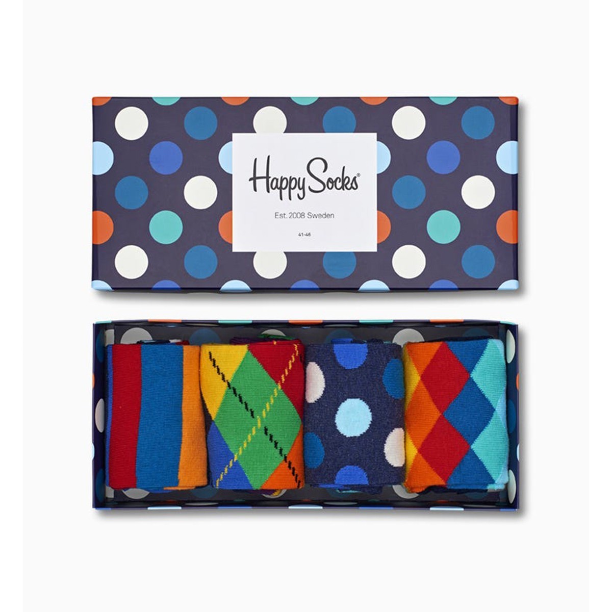 

Набор носков Happy Socks Big Dot Gift Box 41-46 4 шт Мультиколор (XMIX09-6000)