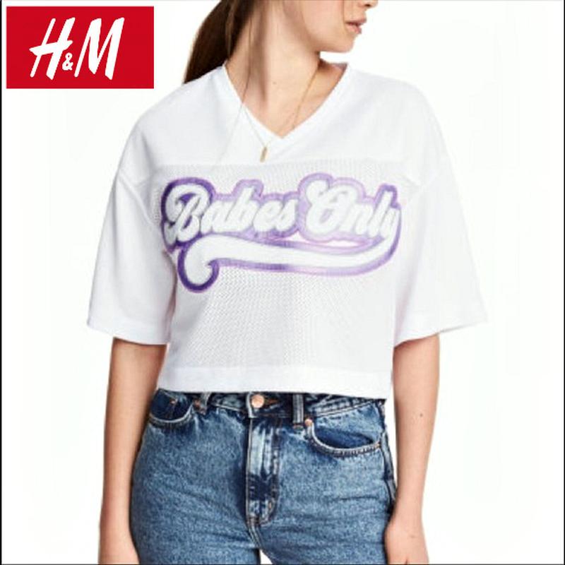 

топ H&M 0546061 XS білий комб.