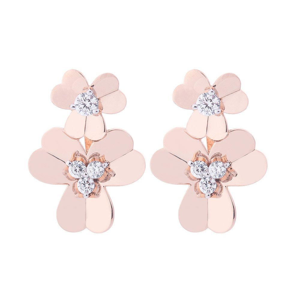 

Золотые серьги с цветочками (фианит) с06174 Оникс