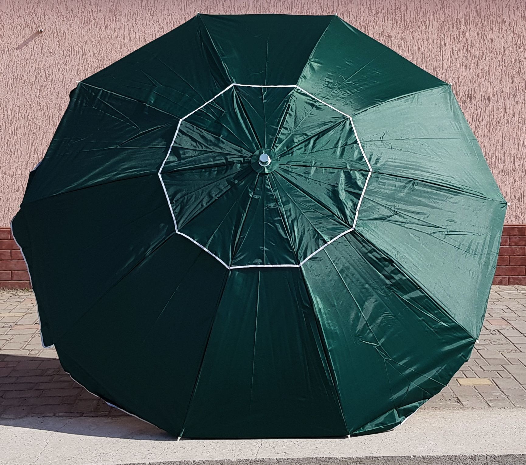 

Зонт садовый торговый Sansan Umbrella 064W зеленый круглый 2,4 метра