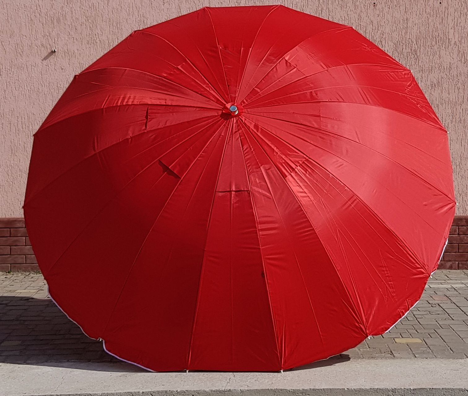 

Зонт садовый торговый Sansan Umbrella 103W красный круглый 2,8 метра 16 спиц