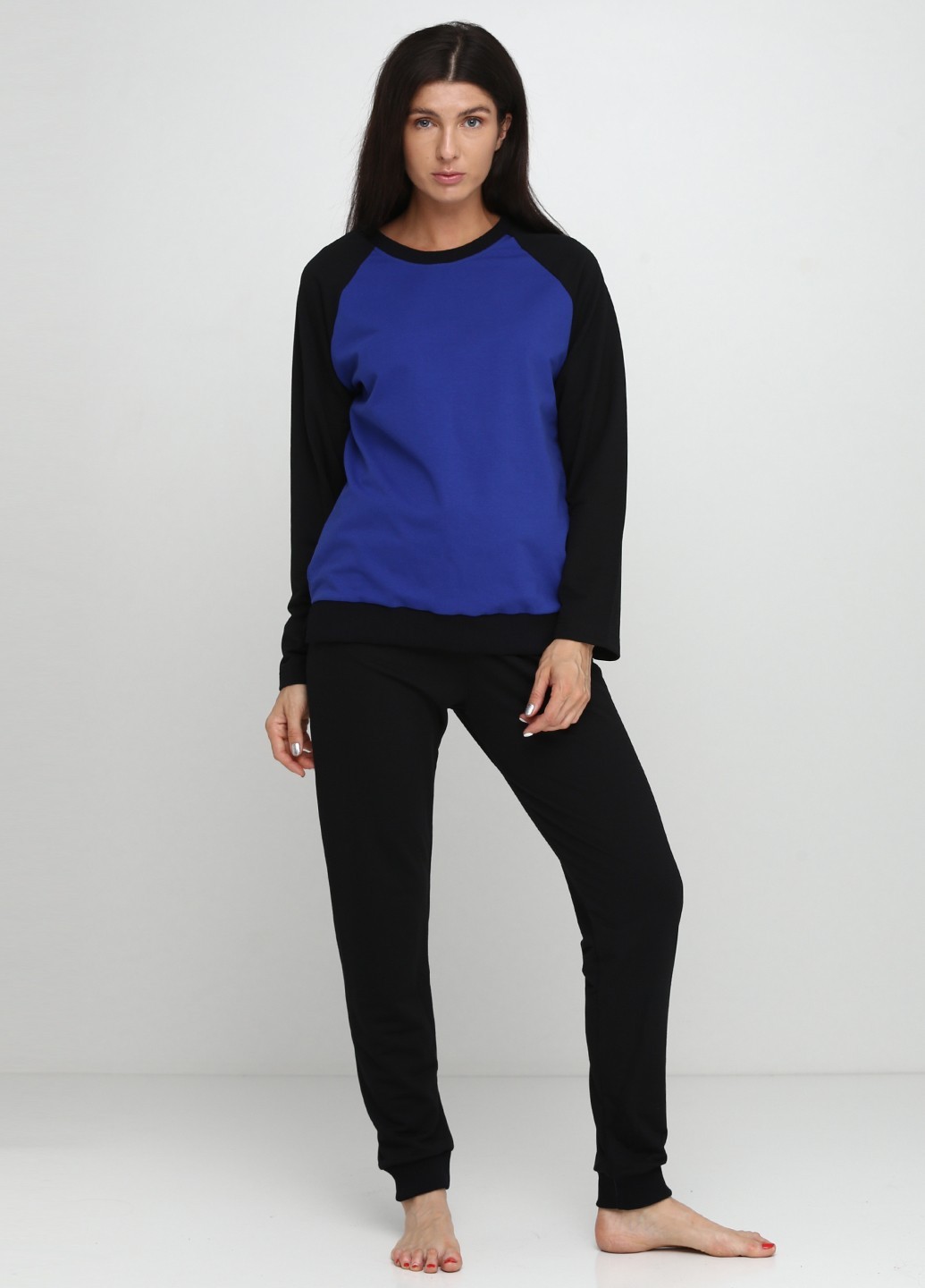 

Пижама лонгслив,брюки Radda S темно-синий с синим 1008-10