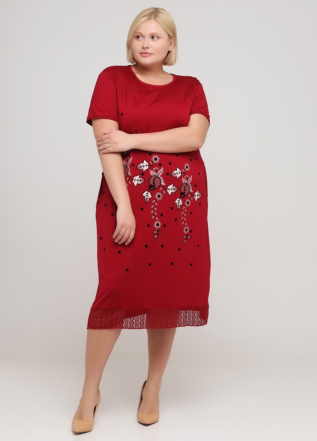 

Платье Romeo Life  красное 7284-06, Платье Romeo Life XL красное 7284-06