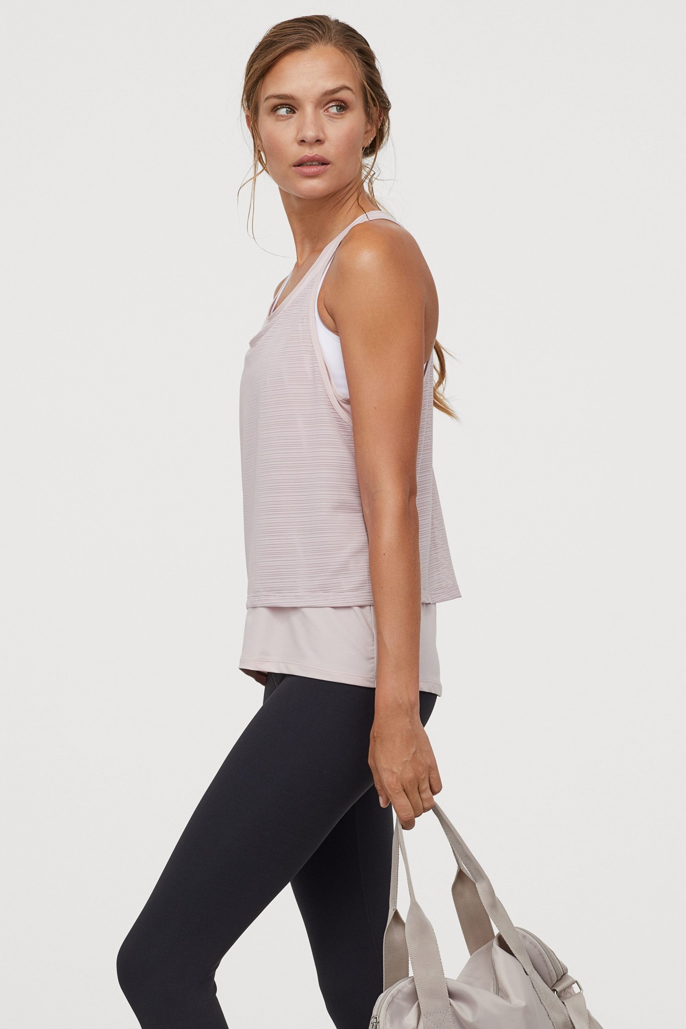 

Женский топ H&M S пудра 3613372902478