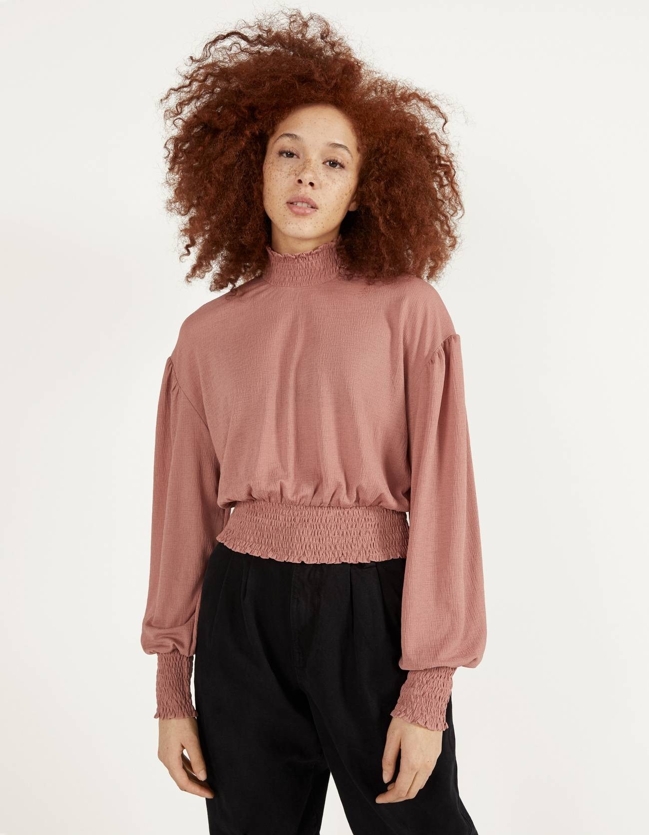 

Блуза Bershka  пудра 4820227781028, Блуза Bershka S пудра 4820227781028