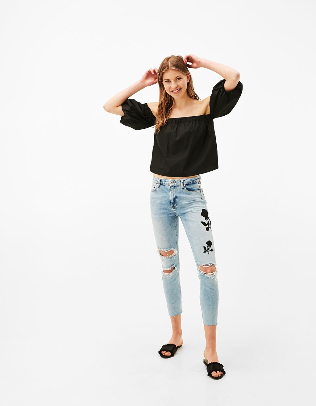 

Блуза Bershka  черный 4820227781042, Блуза Bershka L черный 4820227781042