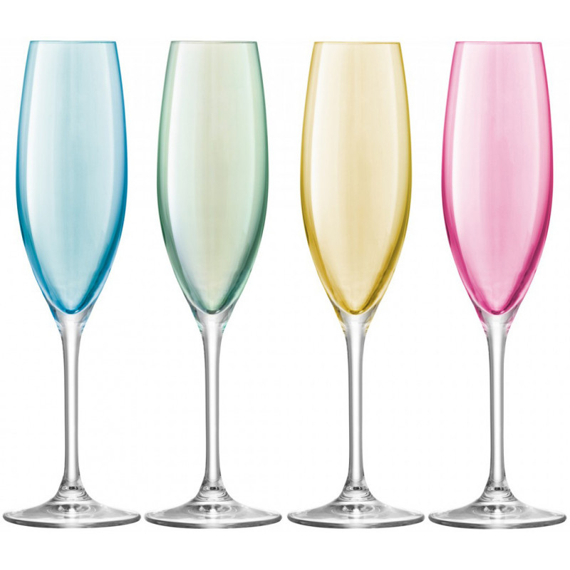 

Набор бокалов для шампанского пастель 225мл (4шт в уп) Polka, LSA international