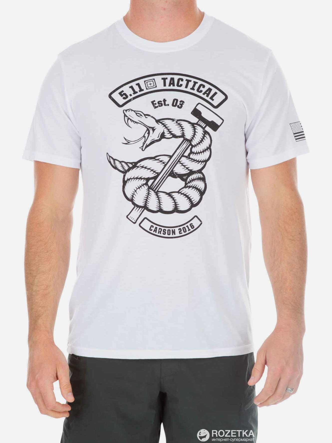 

Футболка 5.11 Tactical Snake Sledge Tee 41213FJ 2XL White