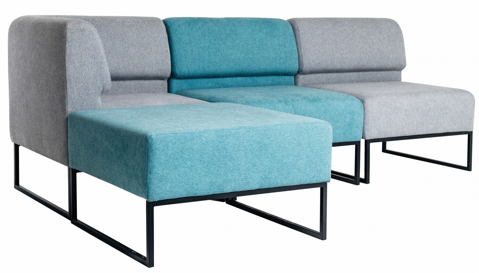 

Диван Модульный Richman Лаунж Голубой + Серый