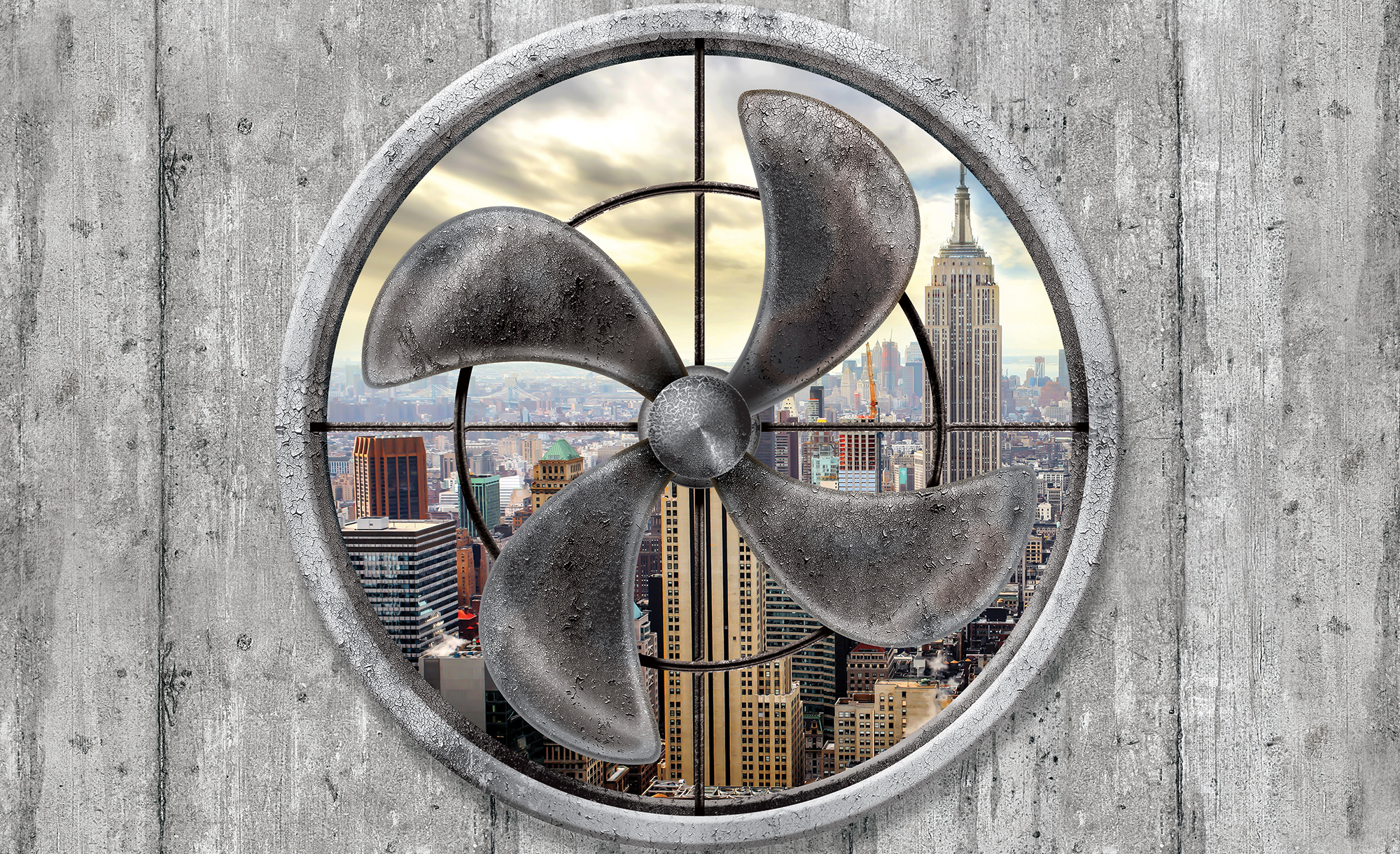 

Фотообои бумажные DecoArt 3D Вентилятор 254 x 184 см 2 сегмента (3094-P4)