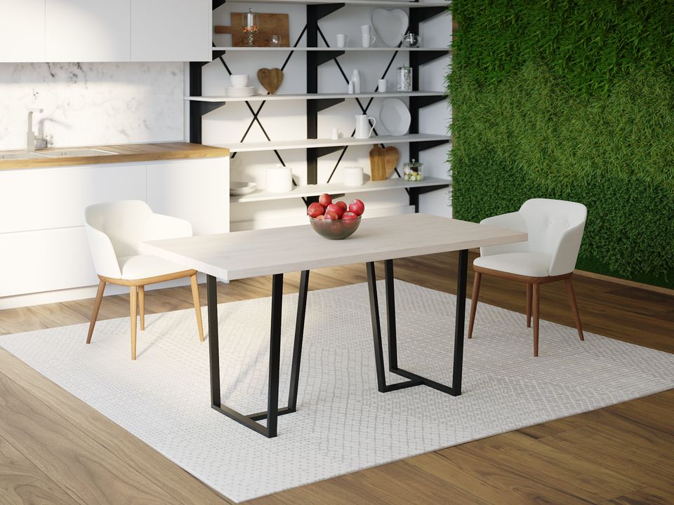 

Обеденный стол HYGGE HG157 Міделфарт 135 х 80 х 75 см ДСП Дуб Белый
