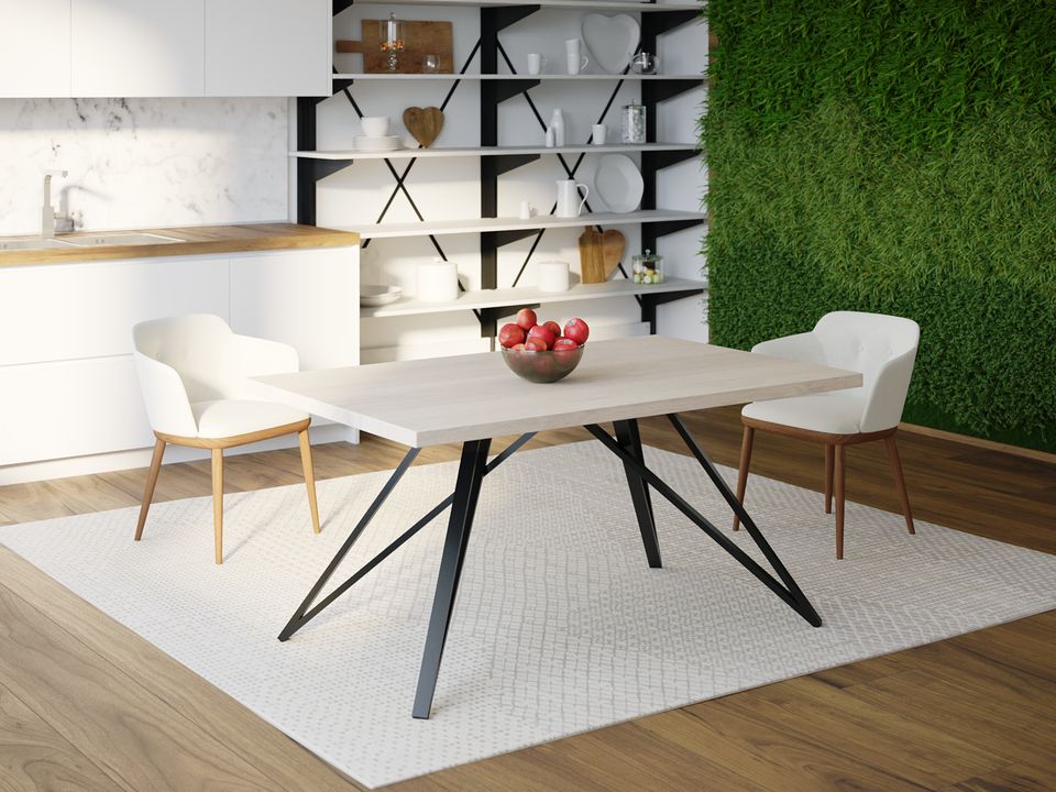 

Обеденный стол HYGGE HG139 Ньорресундбі 150 х 80 х 75 см ДСП Дуб Белый