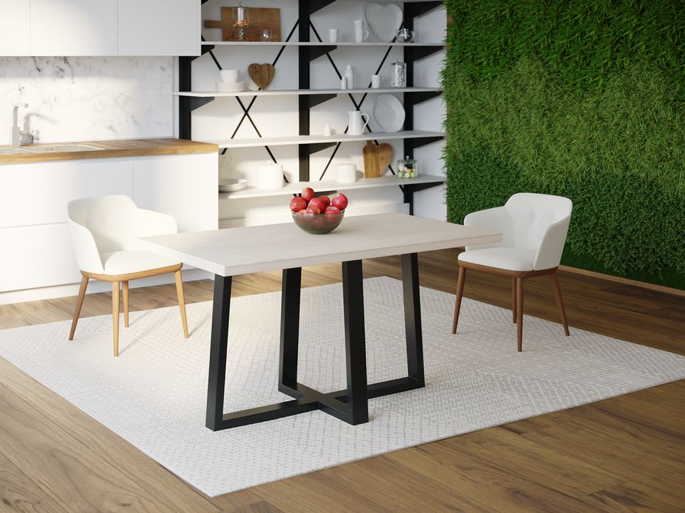 

Обеденный стол HYGGE HG167 Фредеріксверк 135 х 80 х 75 см ДСП Дуб Белый