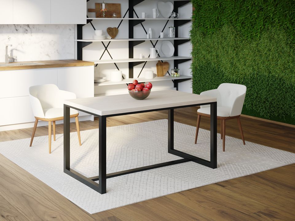 

Обеденный стол HYGGE HG169 Вордінгборг 135 х 80 х 75 см ДСП Дуб Белый