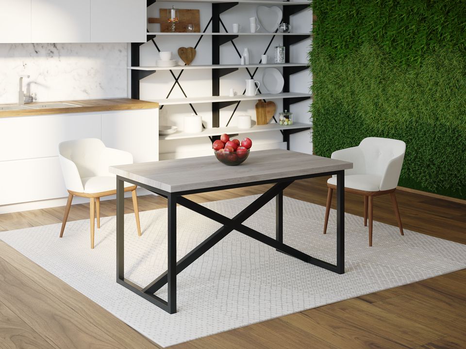 

Обеденный стол HYGGE HG158 Грена 150 х 80 х 75 см ДСП Дуб Серый