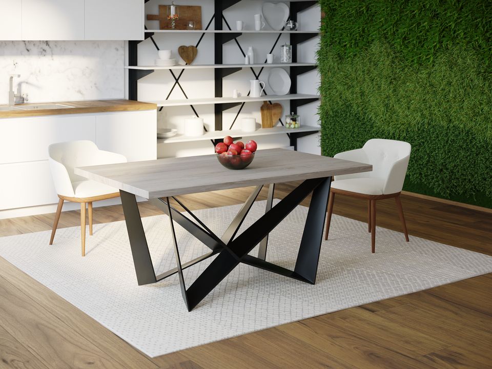 

Обеденный стол HYGGE HG171 Хедехусен 150 х 80 х 75 см ДСП Дуб Серый