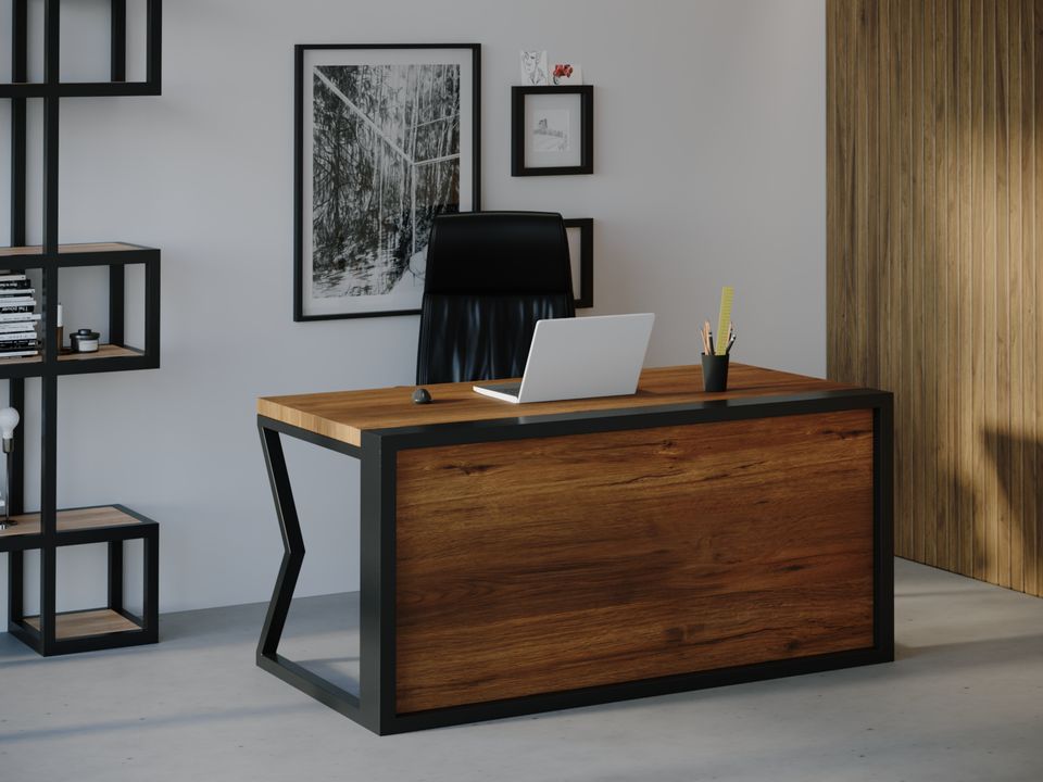 

Компьютерный стол HYGGE HG126 Брьоннбю 120 х 80 х 75 см ДСП Дуб Ореховый