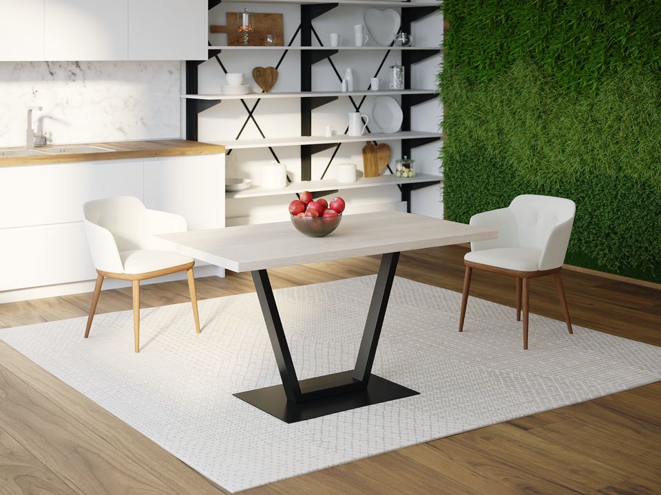 

Обеденный стол HYGGE HG129 Гіллеред 150 х 80 х 75 см ДСП Дуб Белый
