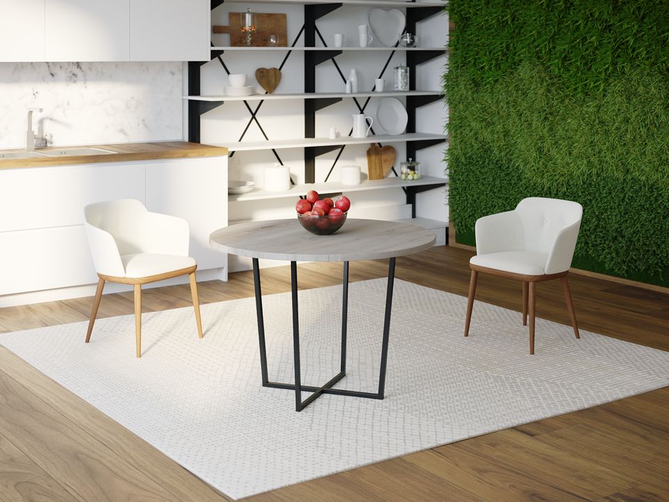

Обеденный стол HYGGE HG142 Ольстікке Круглый 90 х 90 х 75 см ДСП Дуб Серый