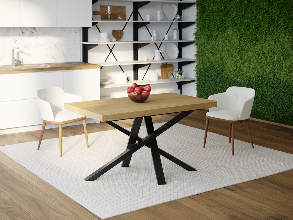 

Обеденный стол HYGGE HG120 Каструп 120 х 80 х 75 см ДСП Дуб Светлый