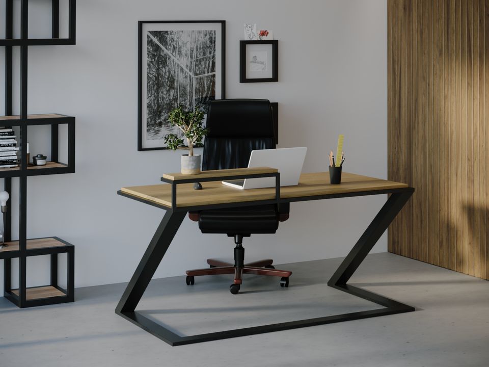 

Компьютерный стол HYGGE HG154 Фредеріксунн 120 х 80 х 75 см ДСП Дуб Светлый