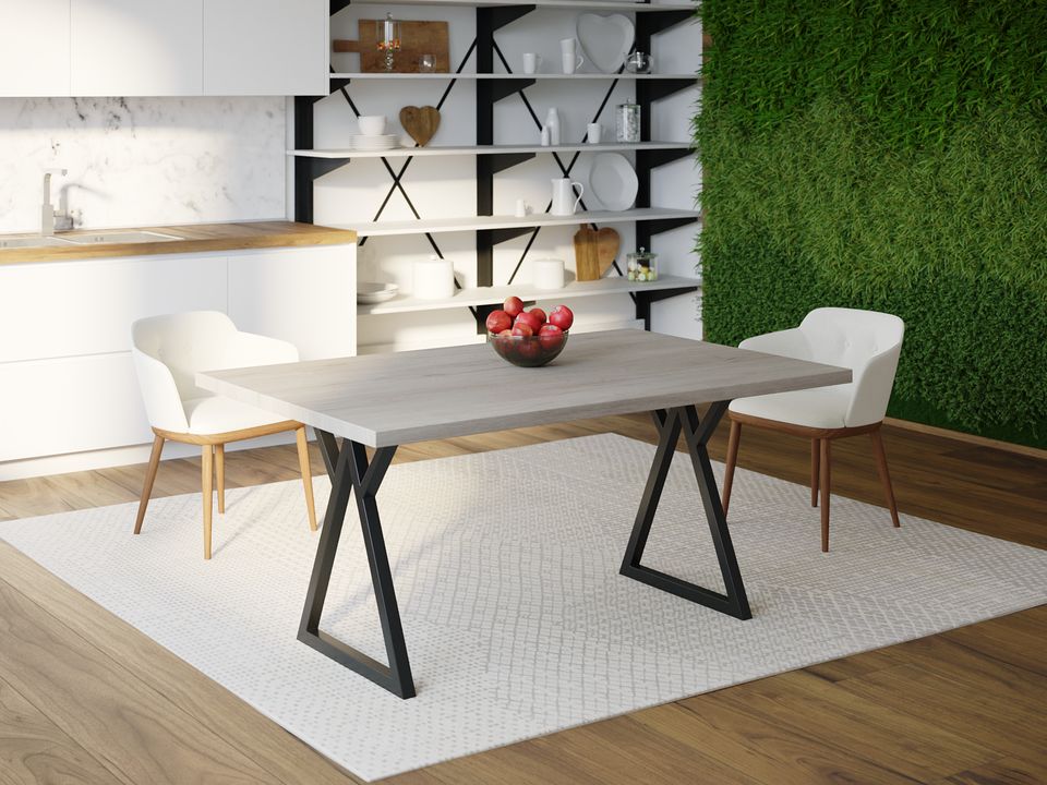 

Обеденный стол HYGGE HG162 Верлесе 150 х 80 х 75 см ДСП Дуб Серый