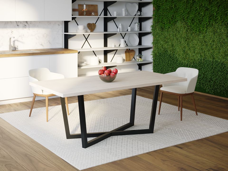 

Обеденный стол HYGGE HG146 Скандерборг 135 х 80 х 75 см ДСП Дуб Белый