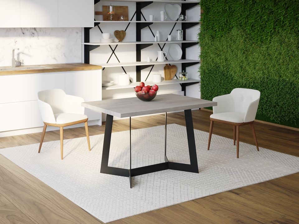 

Обеденный стол HYGGE HG136 Хьорсхольм 120 х 80 х 75 см ДСП Дуб Серый