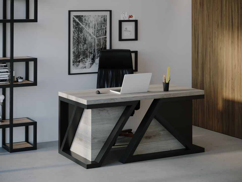 

Компьютерный стол HYGGE HG140 Рінгстед 120 х 80 х 75 см ДСП Дуб Серый