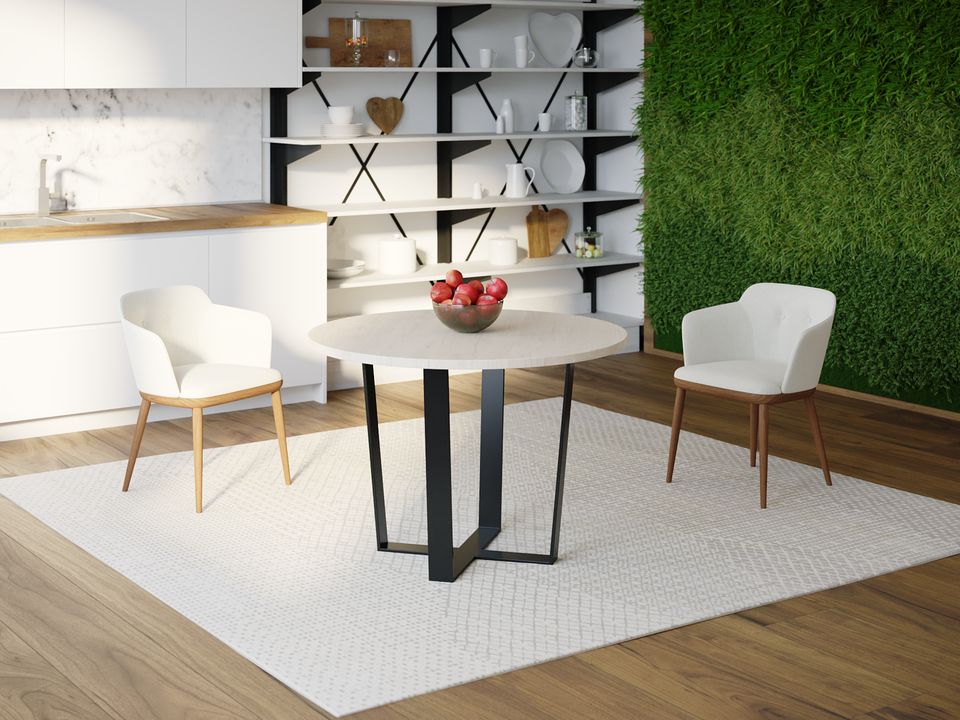 

Обеденный стол HYGGE HG137 Фредеріксхавн Круглый 75 х 75 х 75 см ДСП Дуб Белый