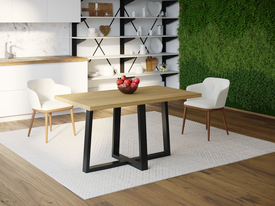 

Обеденный стол HYGGE HG167 Фредеріксверк 120 х 80 х 75 см ДСП Дуб Светлый