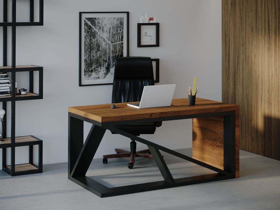 

Компьютерный стол HYGGE HG116 Гельсінгер 120 х 80 х 75 см ДСП Дуб Ореховый