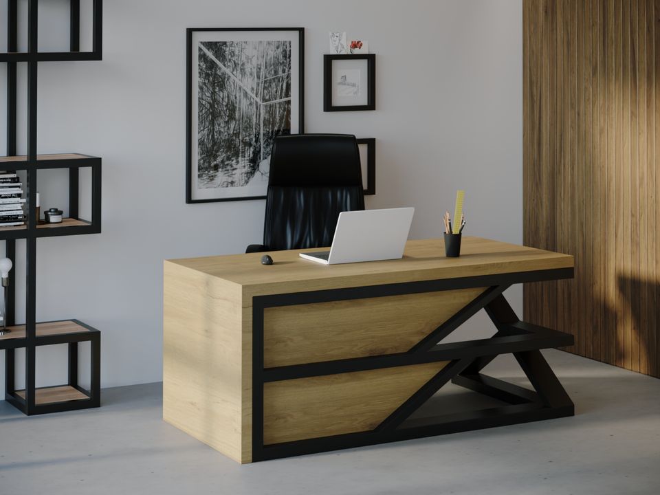 

Компьютерный стол HYGGE HG131 Герлев 150 х 80 х 75 см ДСП Дуб Светлый