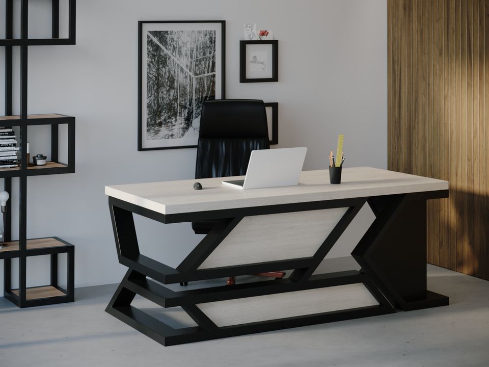 

Компьютерный стол HYGGE HG114 Роскілле 135 х 80 х 75 см ДСП Дуб Белый