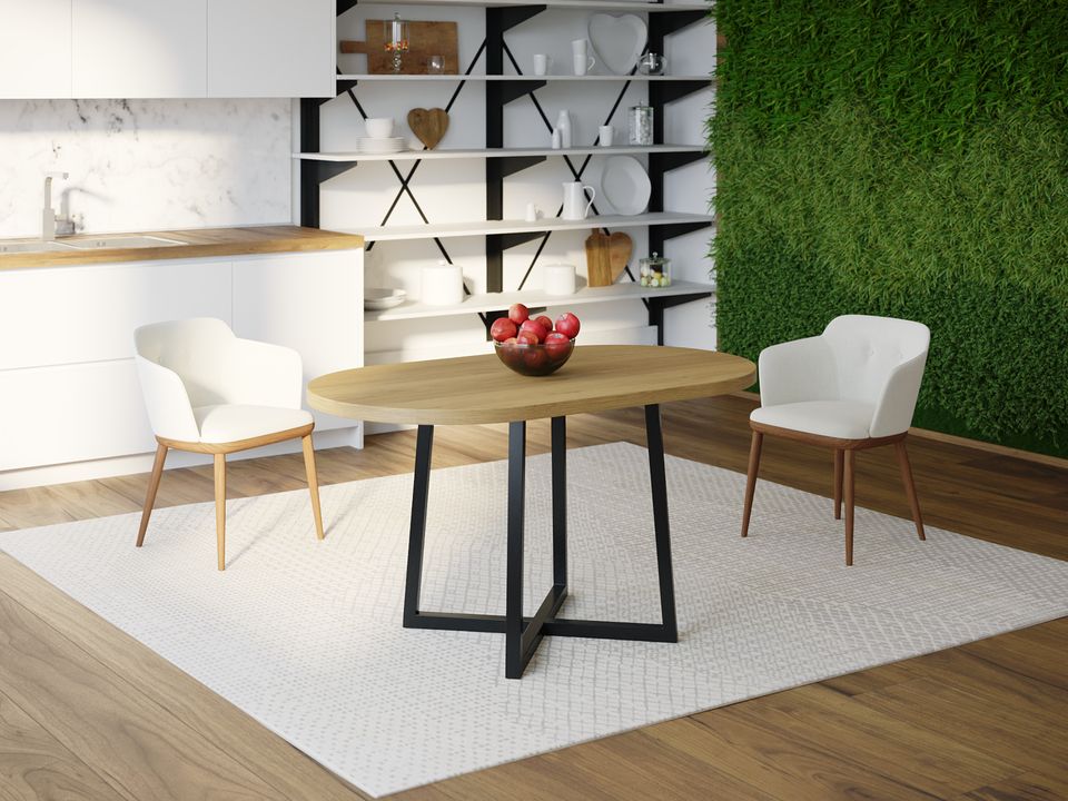 

Обеденный стол HYGGE HG132 Сьоннерборг Круглый 75 х 75 х 75 см ДСП Дуб Светлый