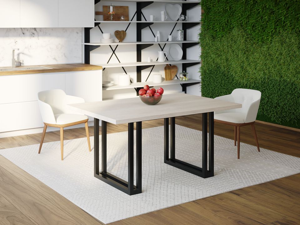 

Обеденный стол HYGGE HG148 Нюборг 150 х 80 х 75 см ДСП Дуб Белый