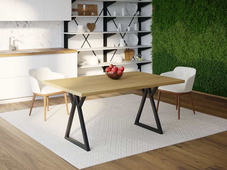 

Обеденный стол HYGGE HG162 Верлесе 150 х 80 х 75 см ДСП Дуб Светлый
