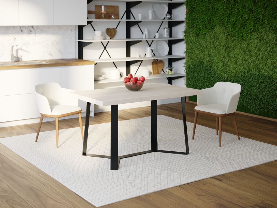 

Обеденный стол HYGGE HG113 Баллеруп 135 х 80 х 75 см ДСП Дуб Белый