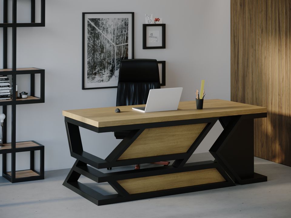 

Компьютерный стол HYGGE HG114 Роскілле 135 х 80 х 75 см ДСП Дуб Светлый